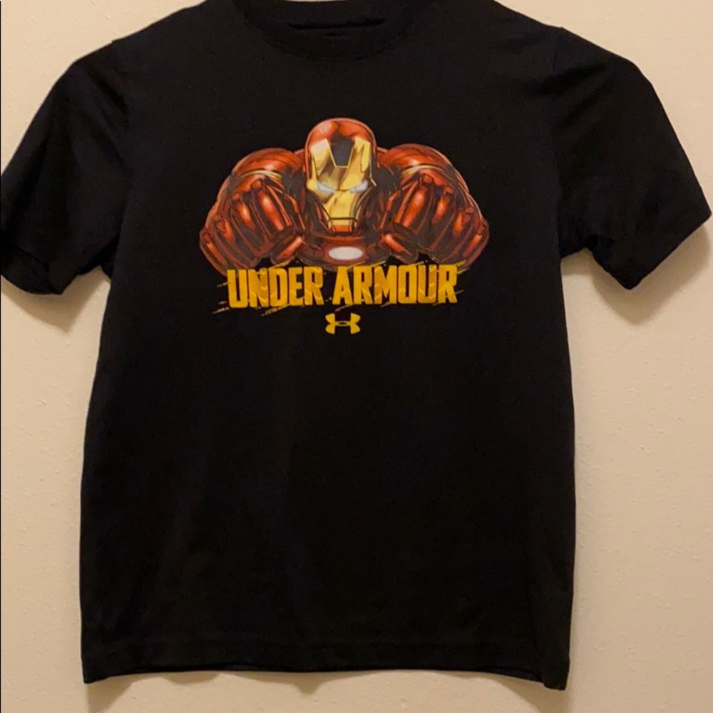 Boys Under Armour Iron Man T-shirt.
